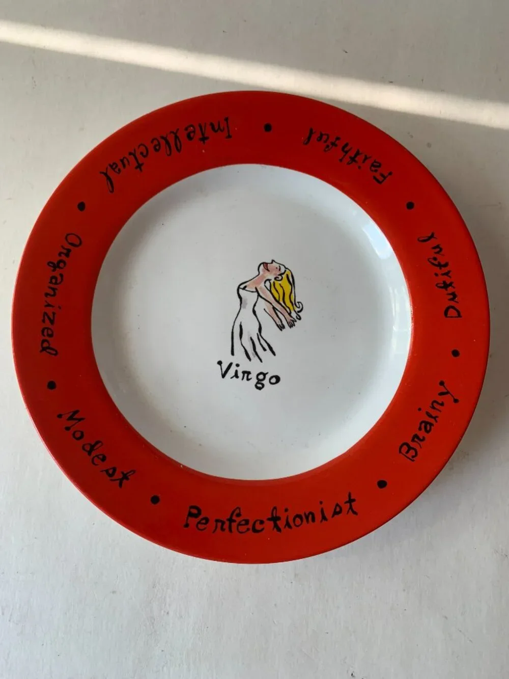 Pottery Barn Horoscope Virgo What’s Your Sign Zodiac Dessert or Salad 8” Plate